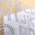 FixtureDisplays® Glitter Rhinestone Alphabet Letter Stickers, 3 Sheets of 26 Letters Self-Adhesive Stickers for DIY Art and Craft (Silver) 15586